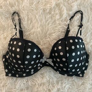 Vintage Victoria’s Secret sexy little things black & white polka dot bra 36D